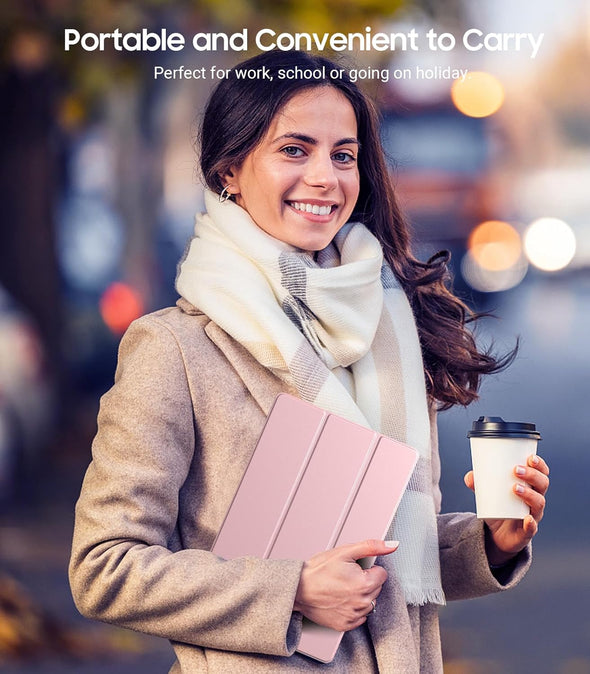 Timovo Case for Samsung Galaxy Tab A9+/A9 plus 11" 2023, Slim Soft TPU Translucent Frosted Back Protective Cover for Galaxy Tab A9+ Tablet SM-X210/X216/X218, Auto Wake/Sleep, Rose Gold