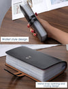RFID Credit Card Holder, Leather Business Card Organizer with 96 Card Slots, Credit Card Protector for Managing Your Different Cards and Important Documents to Prevent Loss or Damage (Black)