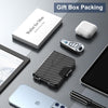 Wallet for Men - Pop up Case, Cash Slot, and Credit Card Wallet - Slim Minimalist Aluminum Front Pocket Wallet with RFID Blocking/Id Window (Carbon Fiber)