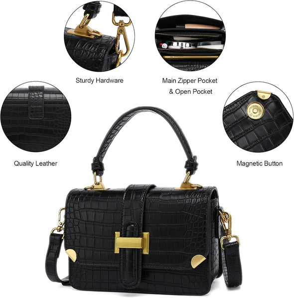 LL LOPPOP Women'S Small Classy Crossbody Purse Top Handle Handbags Leather Satchel Bags for Women