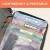 CATIFLIN 30 Pack Mesh Zipper Pouch Bags, A4 Letter Size, Clear Plastic Zip Bags for Board Game & Puzzle Storage, Waterproof & Durable Document Bags for Office, School, Travel, Art & Craft Supplies