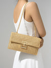 SWEETV Straw Purse Woven Beach Bag Summer Straw Clutch Purse Boho Crossbody Bags for Women Small Raffia Shoulder Bag