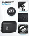 BAGSMART Electronics Travel Organizer Case, Tech Accessories Cord Storage Bag for Phone, Power Bank, SD Card, Cables, Black