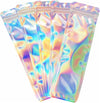 100Pcs Holographic Packaging Bags Resealable Smell Proof Bags Pen Packaging for Bead Pens Small Business 2.4X9 Inch Party Favor Food Storage