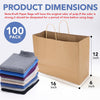 XPCARE 100Pack Large Paper Bags with Handles, 16X6X12 Inch Brown Paper Bag Kraft Shopping Bags for Business Merchandise Wedding Party Favor