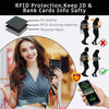 BAOSIWA Silicone Bracelet Keychain Wallet for Women Wristlet Card Holder Slim RFID Wallet with Zipper Pocket