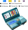 Travelambo Women'S Wallet RFID Blocking Credit Card Holder Large Capacity Wristlet Leather Wallets Purse