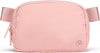 Pander Two Way Zipper Fanny Pack Nylon Everywhere Belt Bag for Women, Water Repellent Waist Packs, Crossbody Bags with Adjustable Strap (Mono Pink).