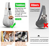 Tomkas Small Dog Sling Carrier - Zipper Pocket & Adjustable Strap - for 3-10 Lbs Pets(Grey) Puppy