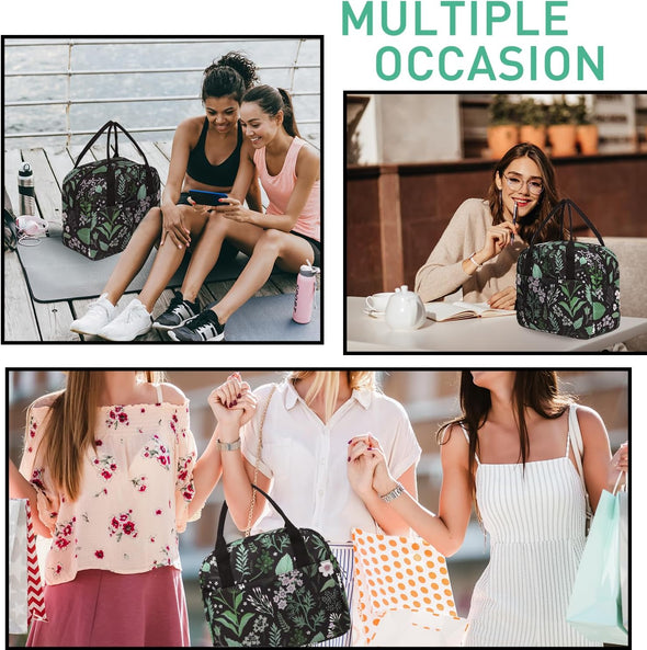 VLM Lunch Bag,Lunch Box for Women Men,Reusable Insulated Lunch Tote,Small Leakproof Cute Lunch Cooler with High Capacity for Work,Picnic,Camping