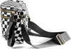 Spacious Checkered Nylon Crossbody Bag Bum Bag Checkered Handbags Wallets for Women