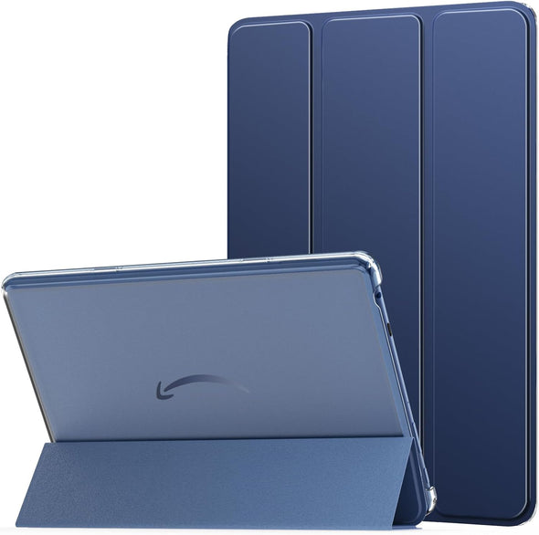 Moko Case for All-New Amazon Kindle Fire HD 10 Tablet (13Th Generation, 2023 Release) 10.1", PU Leather Trifold Stand Cover for Fire Tablet 10 2023, Auto Wake/Sleep, Navy Blue