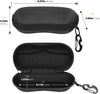 Moko Semi Hard Shell Sunglasses Case, Unisex Protective Eyeglass Case Glasses Case Holder with Metal Hanging Hook