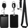 Retractable ID Badge Holder with Breakaway Lanyard,Heavy Duty Badge Reel,Detachable Keychain, Cruise Ship Cards Holder,For Nurse Officer Teacher Security Staff Women Men