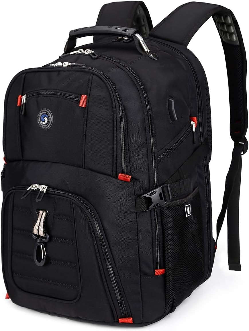 backpack for men travel with laptop Slim 15.6 inch Backpack Waterproof College Backpack Laptop Backpack for Men Black 39L to accommodate enough room for a full change of clothes for 2 SHRRADOO Travel Laptop Backpack
