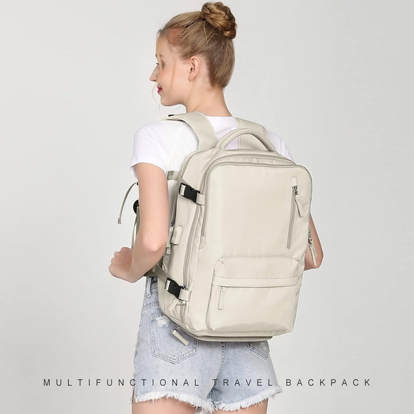 WONHOX Large Travel Backpack Carry on Flight Approved Laptop Work Business Backpack for Women Men Mochila De Viaje