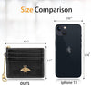 SEAVILIA Card Holder Keychain Wallet for Women with ID Window RFID Coin Purse Bee Gifts Slim Minimalist Small Wallet