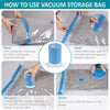 26 Pack Space Saver Storage Bags with Electric Air Pump