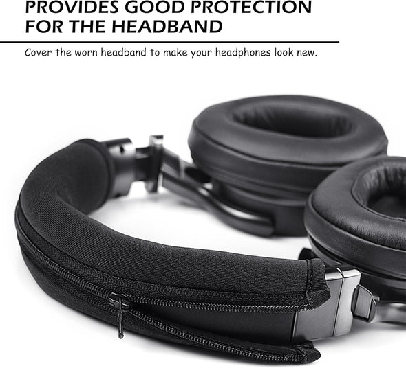 Blingkingdom Headphone Headband Cover Headphones Replacement Band Headband Protector with Zipper (Black)