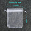 Hopttreely 100PCS Premium Sheer Organza Bags, White Wedding Favor Bags, 4X4.72 Jewelry Gift Bags for Party, Jewelry, Christmas, Festival, Bathroom Soaps, Makeup Organza, Wrapping Supplie