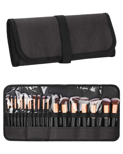 OCHEAL Makeup Brush Holder,Makeup Brush Organizer,Travel Makeup Brushes Bag Cosmetic Bags Pouch for Women Cosmetic Brushes Makeup Artist -Brushes Not Included