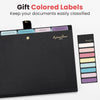 Sooez Expanding File Folder, Letter Size Accordion File Organizer, 5 Pocket Folders for Documents, Portable Filling Products for School Office Supplies, Black