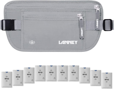 Money Belt for Travel Women and Men Slim Hidden Travel Wallet with RFID Blocking