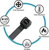 Zip Ties Assorted Sizes(4”+6”+8”+12”), 400 Pack, Black Cable Ties, UV Resistant Wire Ties by ANOSON