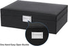 Mens Jewelry Box, Jewelry Organizer with 4 Watch Case Removable Tray, Jewelry Storage Case for Necklace, Earring Ring Bracelet, PU Leather, Velvet Lining Black SSH07B