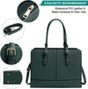 Laptop Bag for Women Leather Work Tote 15.6 Inch Laptop for Computer Bag Waterproof Business Office Professional Large Capacity Handbag Shoulder Bag Deepgreen
