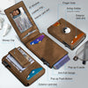 Airtag Wallet Mens Wallet with Money Clip Gift Boxed,Slim Front Pocket Wallet RFID Blocking Pop-Up Card Case in Magnetic Leather Flip