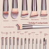 BS-MALL Makeup Brush Set 18 Pcs Premium Synthetic Foundation Powder Concealers Eye Shadows Blush Makeup Brushes with Black Case