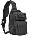REEBOW GEAR Tactical Sling Backpack Rover Shoulder Sling Pack (Black)
