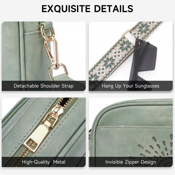 APHISON Quilted Crossbody Bags for Women Trendy,Vegan Leather Small Crossbody Purses Shoulder Handbags with Adjustable Strap
