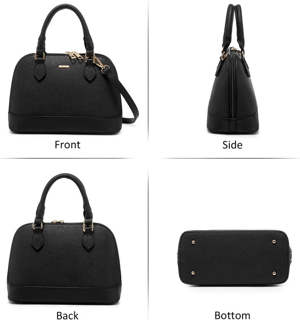 LOVEVOOK Purse for Women Small Crossbody Bags Classic Double Zip Top Handle Dome Satchel Bag