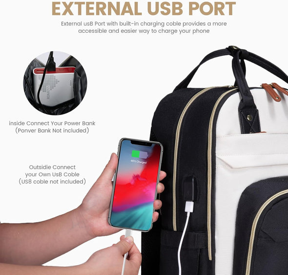 LOVEVOOK Laptop Backpack Women,Large Capacity 17.3 Inch Laptop Bag Travel Backpack for Women,Computer Work College Teacher Backpacks with USB Port,Waterproof Personal Item Backpack Casual Daypack