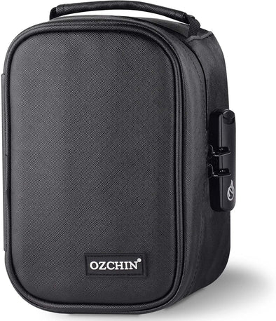 OZCHIN Smell Proof Bag with Combination Lock Tobacco Pipe Pouch Bag File Organizer Case Container Medicine Lock Box Odorless Storage Bag Great Gift for Friend