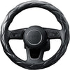 Soft Microfiber Leather Steering Wheel Cover, Universal 15 Inch for Women Girls, Fit Vehicles, Sedans, Suvs, Vans, Trucks - Black