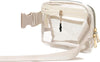 Clear Belt Bag Clear Fanny Pack Stadium Approved for Women Men with Adjustable Strap Clear Crossbody Bag Waist Bag for Concerts Sports Travelling Hiking Running (BEIGE)