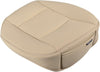 Luxury PU Leather Car Seat Cover Protector Front Car Seat Cover Seat Bottom Cover Single Seat Cover-Compatible with 90% Vehicles (Width 20.8× Deep21 × Thick 0.2 Inch) (Beige)