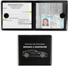 UYYE Car Registration and Insurance Card Holder, Vehicle Glove Box Car Organizer, Interior Car Accessories for Documents, Cards, License - 2 Pack