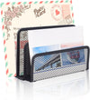 Wishacc Desk Mail Organizer Small File Holders Letter Organizer Metal Mesh Document/Filing/Folders/Paper Organizer for Desktop