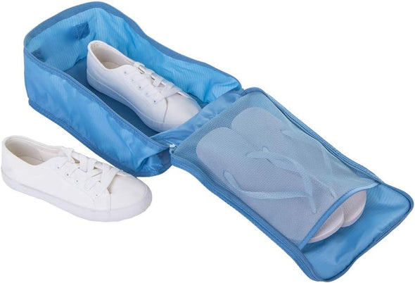 Travel Shoe Bags, Foldable Waterproof Shoe Puches Organizer-Double Layer (Multi-Colored4)