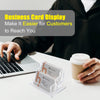 Business Card Holder for Desk 2 Tier 2 Slots, Clear Acrylic Business Card Display Stand for Women and Men, Organize 100 Cards-1 Pack (2 Slots-H)