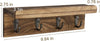 Rustic Key Holder for Wall, Farmhouse Wall Shelf with 4 Hooks, Wall Mounted Key Racks, Wooden Mail Organizer with Hooks for Entryway (Brown)