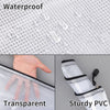 EOOUT 20Pcs Mesh Zipper Pouch 8 Sizes Waterproof Zipper Bags, Plastic Travel Pouch for Board Game Travel Storage School Supplies Office Appliances Home Organize