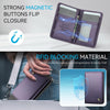 Defencase for Magsafe Wallet Magnetic Card Holder RFID Blocking, PU Leather Minimalist Phone Wallet Compatible with Magsafe Phones and Cases for Iphone 16/15/ 14/13/ 12/ Pro/Max/Plus, Purple