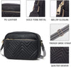 BOSTANTEN Quilted Crossbody Bags for Women Vegan Leather Purses Small Shoulder Handbags with Wide Strap