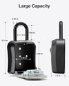Puroma Key Lock Box, Portable Combination Lockbox Wall-Mounted Key Storage Box for House Keys, Resettable Code Safe Security Lock Box for Home, Office, Apartment Spare Key Storage (1 Pack, Gray)
