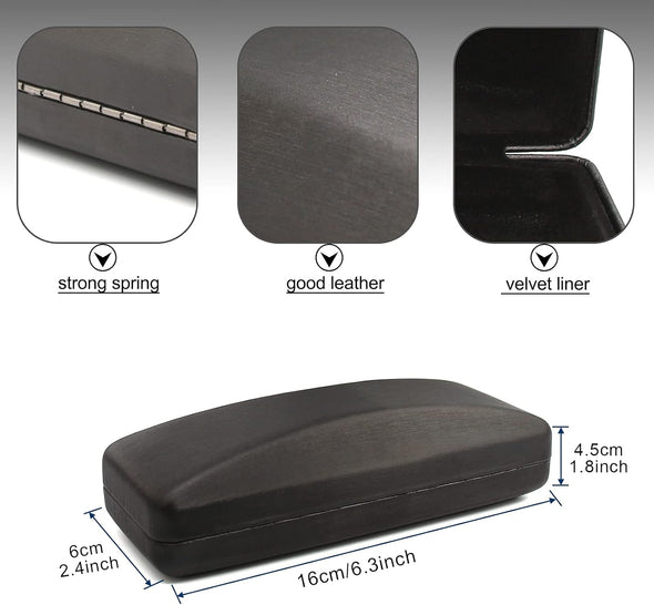 Hard Shell Eyeglass Case- Glass Case with Cleaning Cloth, Glasses Case Hard Shell for Men Women